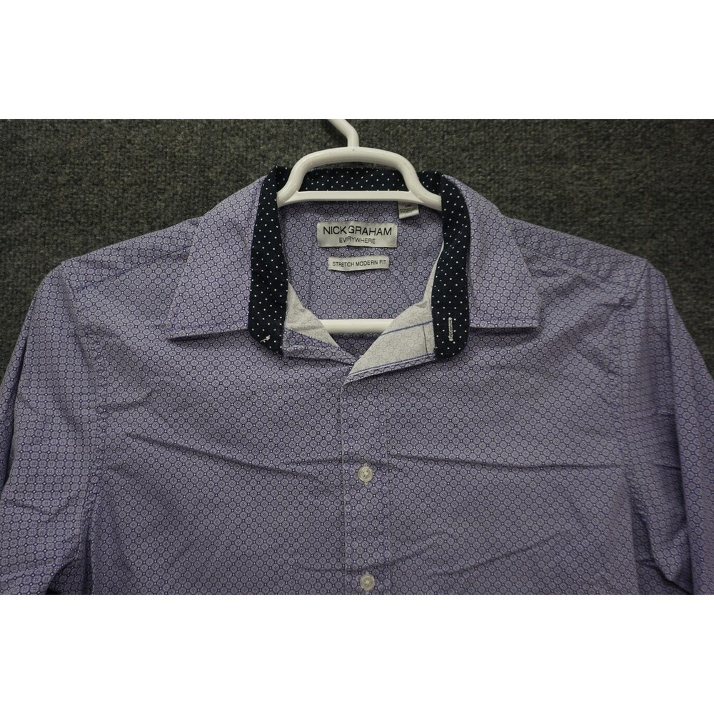 Nick Graham Everywhere Shirt Mens Large Stretch Modern Fit Long Sleeve Button Up